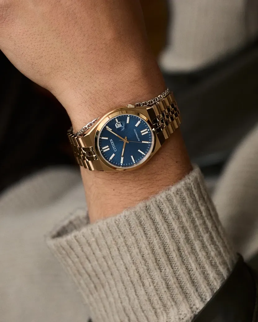 YA−MAN STA-209L BLUE ATTESA Blue Dial Super Titanium with DLC Coating Bracelet CC4059